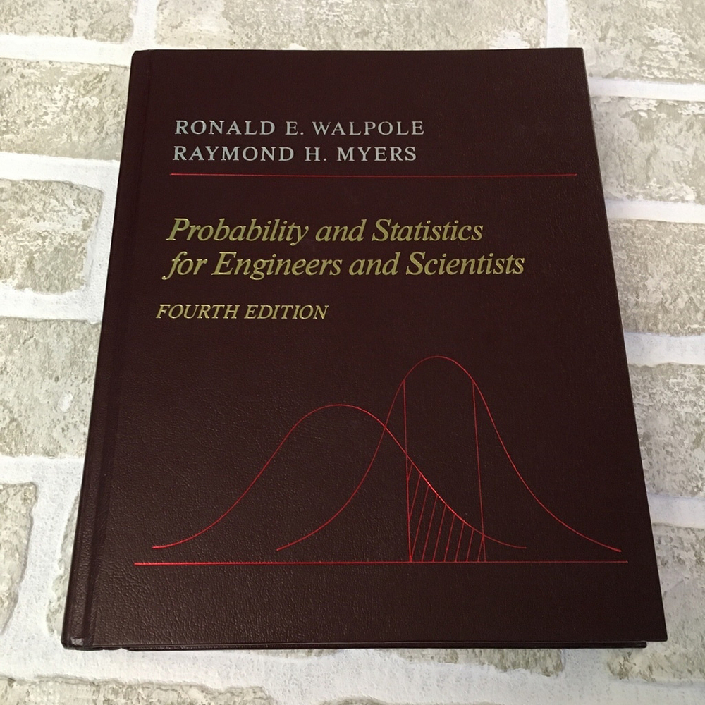 Vintage Probability Statistics Engineers Scientists Hardcover Math Textbook 1989